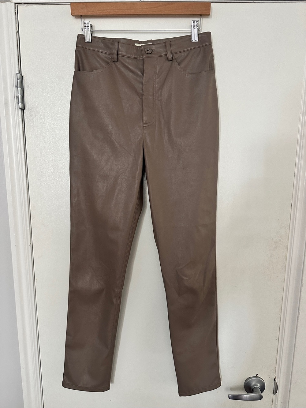 Women’s LaPointe Faux Leather Skinny Pants in Taupe
